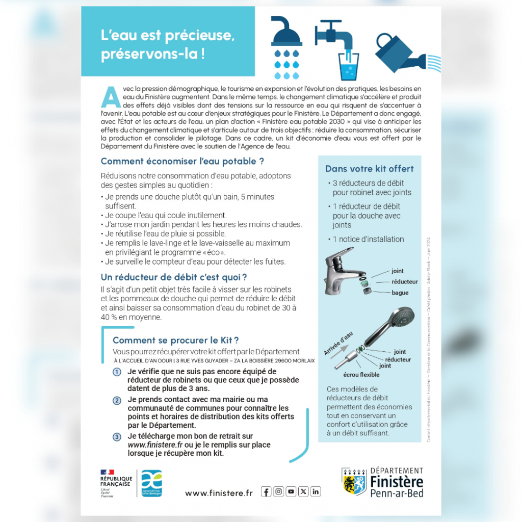 eau potable finistere locquirec kit economie